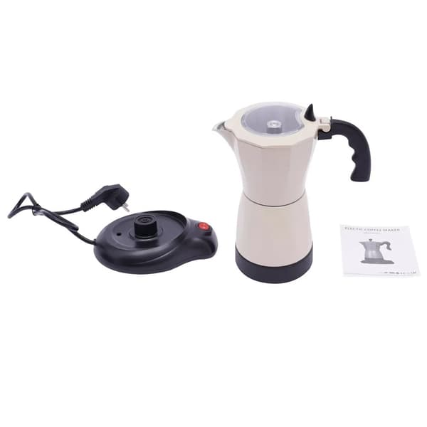 Elektrisk Kaffebryggare, 300ML Kapacitet, 480W Effekt, 2.5bar Tryck,VIT, 0.3L