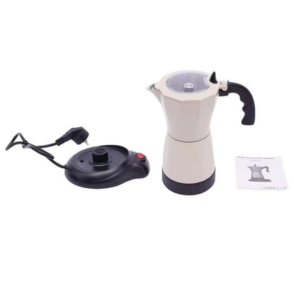 Elektrisk Kaffebryggare, 300ML Kapacitet, 480W Effekt, 2.5bar Tryck,VIT, 0.3L