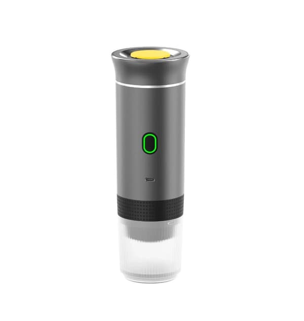 Bärbar Espresso Kaffemaskin, Mångsidig Design, Intelligent Extraktion, USB Typ-C Laddning,Grå