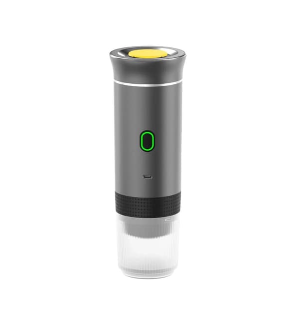 Bärbar Espresso Kaffemaskin, Mångsidig Design, Intelligent Extraktion, USB Typ-C Laddning,Grå