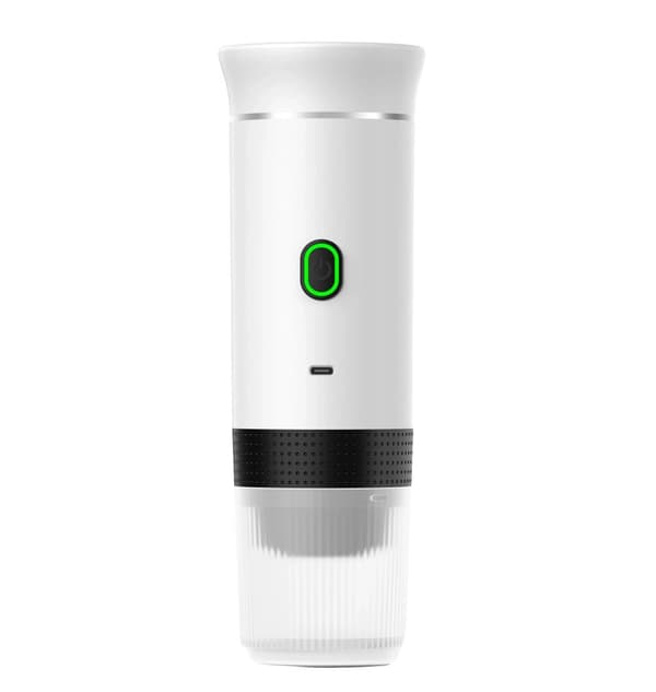 Bärbar Espresso Kaffemaskin, Mångsidig Design, Intelligent Extraktion, USB Typ-C Laddning,vit