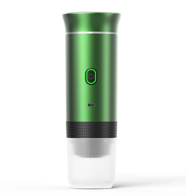 Trådløs Elektrisk Bærbar Espresso Kaffemaskine, Multi-kompatibel, Intelligent Ekstraktion, Bærbar,Metallic grøn
