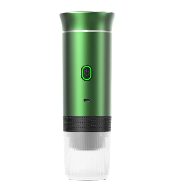 Trådløs Elektrisk Bærbar Espresso Kaffemaskine, Multi-kompatibel, Intelligent Ekstraktion, Bærbar,Metallic grøn