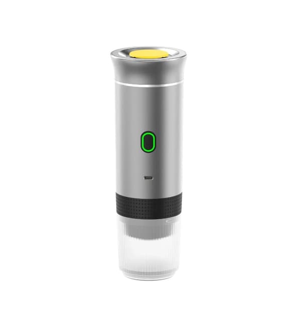 Bærbar Espresso Kaffemaskine, Multi-kompatibel Design, Intelligent Ekstraktion, USB Type-C Opladning,Sølv
