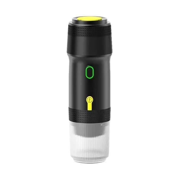 Bærbar Espresso Maskine, 120 ml Kapacitet, Multi-Opladningsmuligheder, Kompakt Design,Metallic mørkegrå