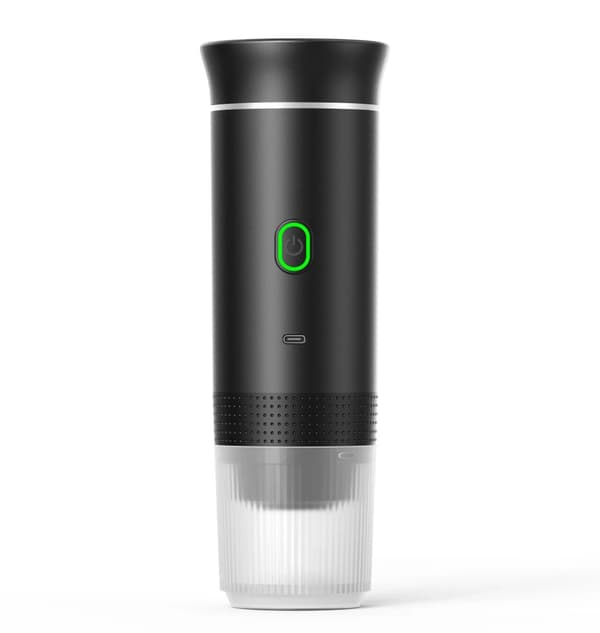 Bärbar Espresso Kaffemaskin, Mångsidig Design, Intelligent Extraktion, USB Typ-C Laddning,svart