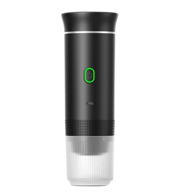 Bärbar Espresso Kaffemaskin, Mångsidig Design, Intelligent Extraktion, USB Typ-C Laddning,svart