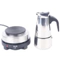 Miniatyrbillede 1 af 2: Espresso-maskine, 220V, 200ml kapacitet, inkluderer elektrisk komfur,Sølv