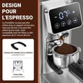Miniatyrbild 4 av 4: AMZCHEF Elektrisk Kaffekvarn med Avtagbart Stativ och LCD Touchskärm 24 Exakta Inställningar Kaffekvarn Grai