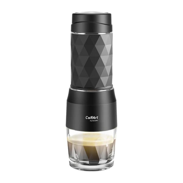 Espresso Kaffemaskine, Kompakt Design, Manuel Betjening,Sort