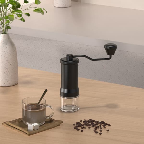 OBOSOE Manuell Kaffekvarn med Justerbar Keramisk Konisk Kvarn – 40 Nivåers Inställning