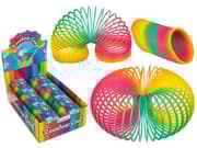 Stor 10cm Slinky Spiral Classic Rainbow farver Trappefjeder
