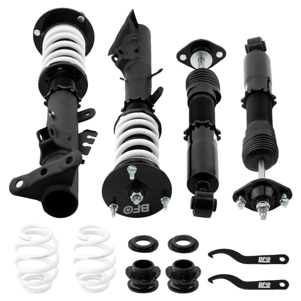 BFO Coilovers til BMW E36, Justerbar Højde 1-3 tommer, Twin Tube Stødtype, Pillow Ball Topmonteringer
