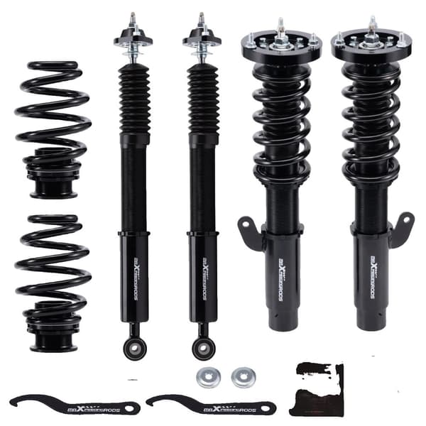 Coilovers för BMW E46, 24 nivåer justerbar dämpning, förbättrad komfort,svart