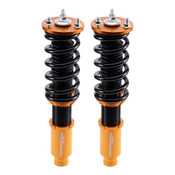 Coilover Sänkning Kit, Justerbar Höjd 1-3 Tum, Hög Styvhet Coil Fjädrar, Komplett Installationspaket