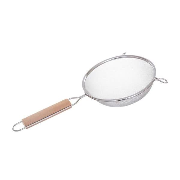 Secret de Gourmet - Set med 3 durkslag i rostfritt stål + trähandtag i rostfritt stål