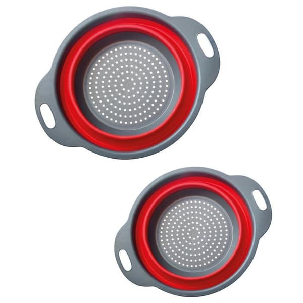 Westmark - 212222E6 - Set med siler, 2 stycken ihopvikbara, 1x av varje, 22 cm och 18.5 cm plast, antracit/röd,