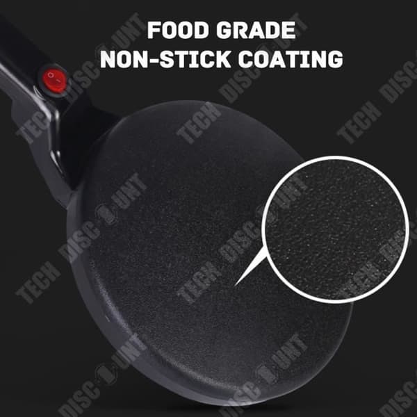 TD® pannkaksmaskin enkelsidig uppvärmning enknappsströmbrytare icke-hängande non-stick elektrisk hushållsgrill