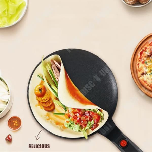 TD® pannkaksmaskin enkelsidig uppvärmning enknappsströmbrytare icke-hängande non-stick elektrisk hushållsgrill