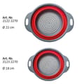 Miniatyrbild 4 av 4: Westmark - 212222E6 - Set med siler, 2 stycken ihopvikbara, 1x av varje, 22 cm och 18.5 cm plast, antracit/röd,