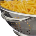 Miniatyrbild 6 av 6: Relaxdays pastasilar, inox, avrunnen med handtag, rund bas, avrunna sallad, grönsaker, nudlar, Ø 28 cm, silverfärgad