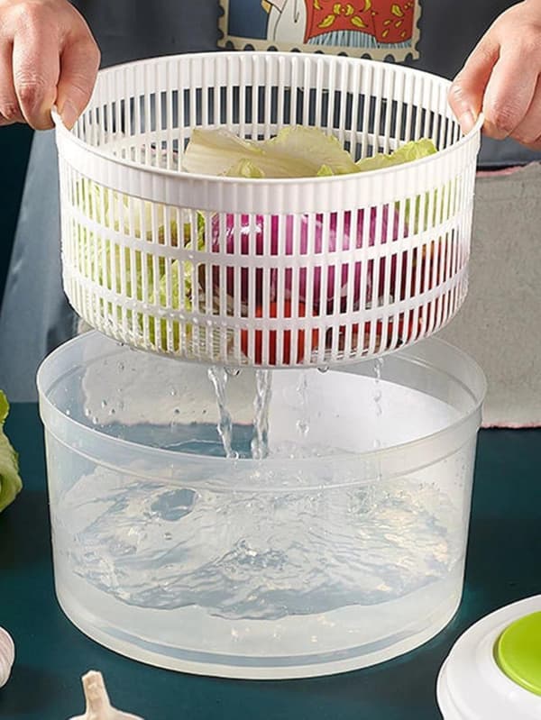 OBOSOE Manuell sallad spinner, grönsaker tork korg med hand vev, frukt avlopps kök Gadget
