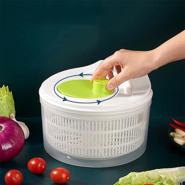 OBOSOE Manuell sallad spinner, grönsaker tork korg med hand vev, frukt avlopps kök Gadget