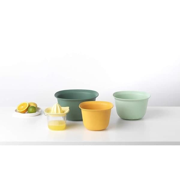 Brabantia (BRAA3) Brabantia - Köksskålssats, 1,5 & 3,2 liter, durkslag, juicepress plus måttskål - halssortiment