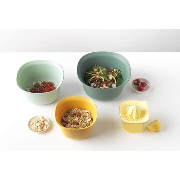 Brabantia (BRAA3) Brabantia - Köksskålssats, 1,5 & 3,2 liter, durkslag, juicepress plus måttskål - halssortiment