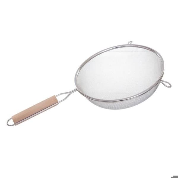 Secret de Gourmet - Set med 3 durkslag i rostfritt stål + trähandtag i rostfritt stål