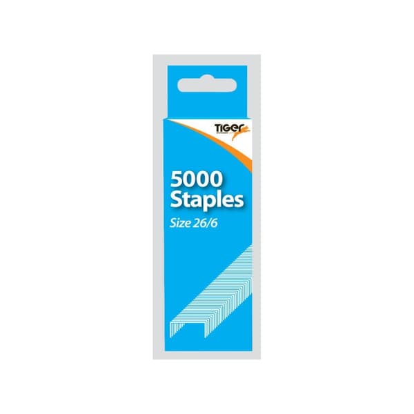 Tiger Staples (Pack of 5000) Grey One Size