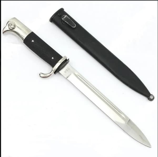 Tysk WWII K98 paradkniv med örnhuvud - Nickel