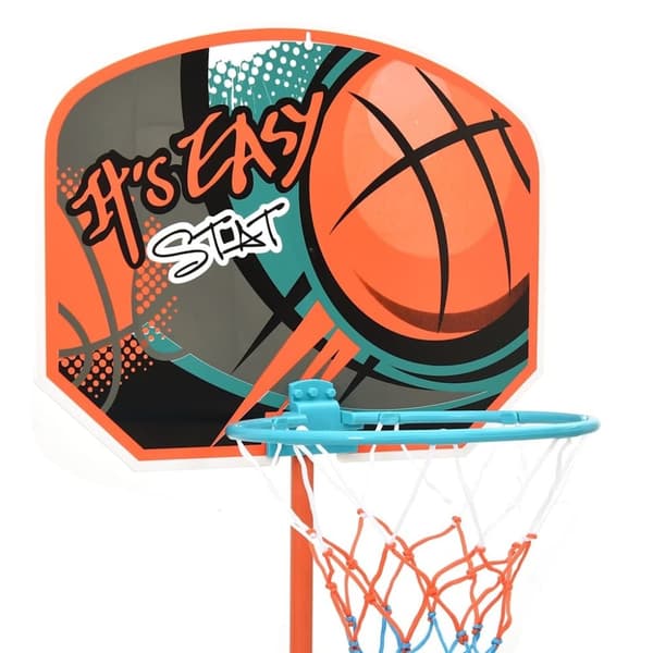 vidaXL Flyttbar basketkorg justerbar 109-141 cm