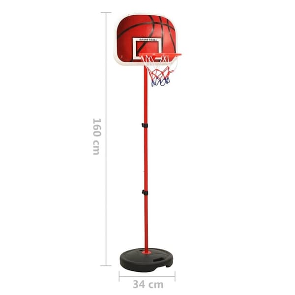 vidaXL basketballsæt til børn 160 cm justerbart