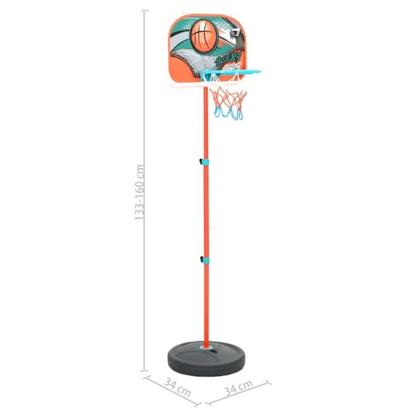 vidaXL basketballsæt 133-160 cm transportabelt og justerbart