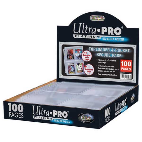 Ultra Pro Sikker Platin-side Til Toploader-albumsider Til Kort