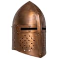 Miniatyrbillede 1 af 8: vidaXL middelalderlig ridderhjelm til rollespil antik stål kobberfarvet
