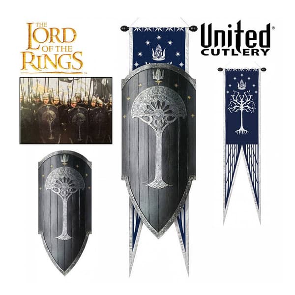 UC2940 LOTR Shield of Gondor with Flag Prop Replica
