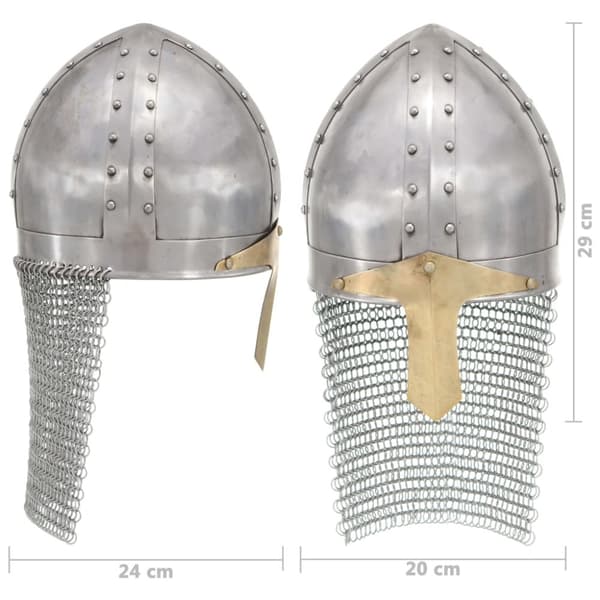 The Living Store Korsriddarhjälm för LARP silver stål - Samlarvapen