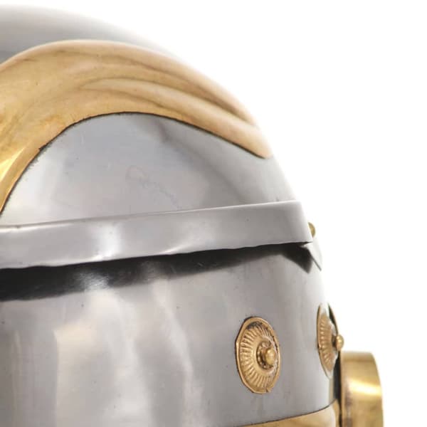 The Living Store Romersk riddarhjälm för LARP silver stål - Samlarvapen