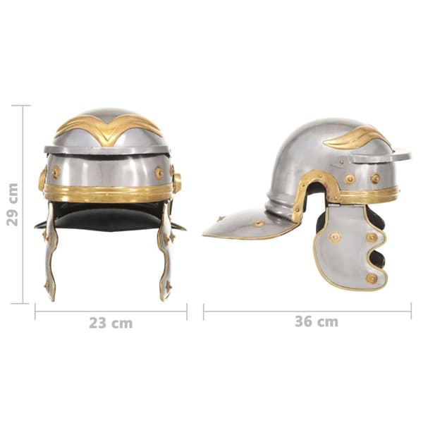 The Living Store Romersk riddarhjälm för LARP silver stål - Samlarvapen