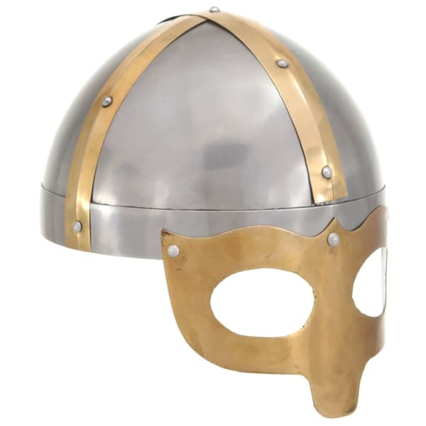 Vikingahjälm för LARP silver stål