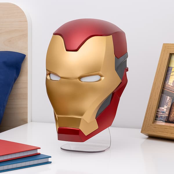Iron Man Helmet Light Guld, Röd