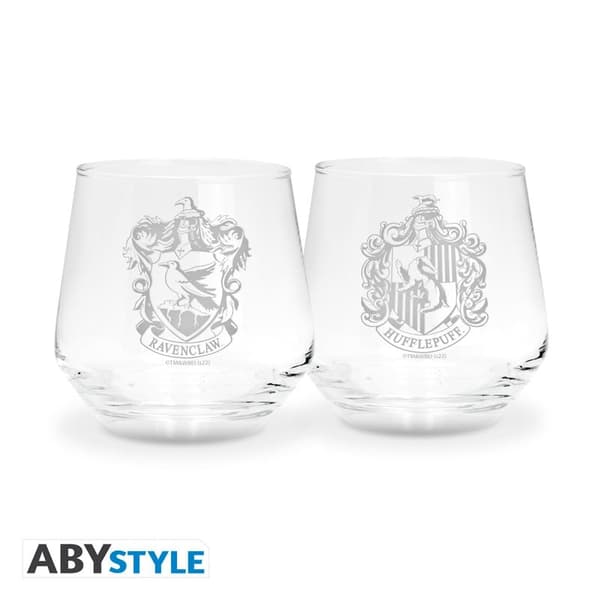 HARRY POTTER - 2 Glass Set Ravenclaw  Hufflepuff EUROPE x2