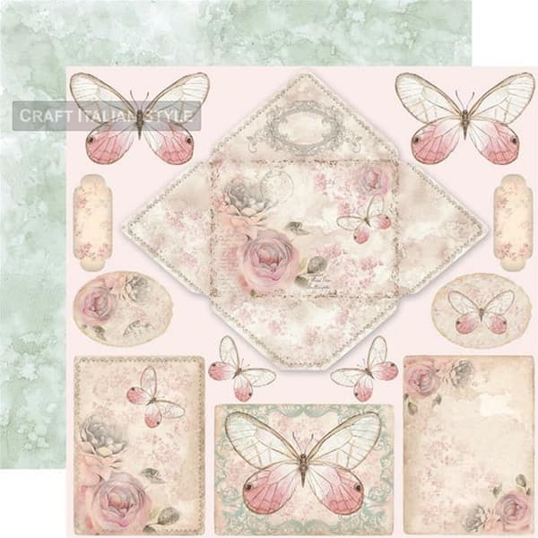 Paper Pad Stamperia - Shabby Rose - 12x12 Tum