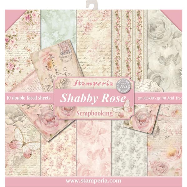 Paper Pad Stamperia - Shabby Rose - 12x12 Tum
