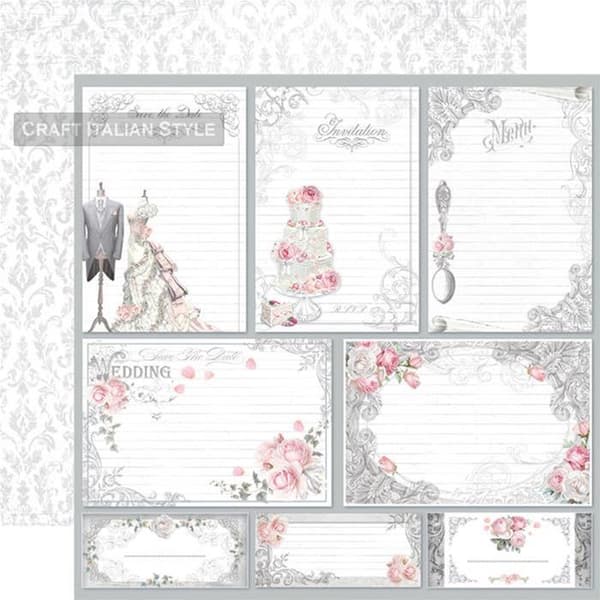 Paper Pad Stamperia - Wedding - 12x12 Tum