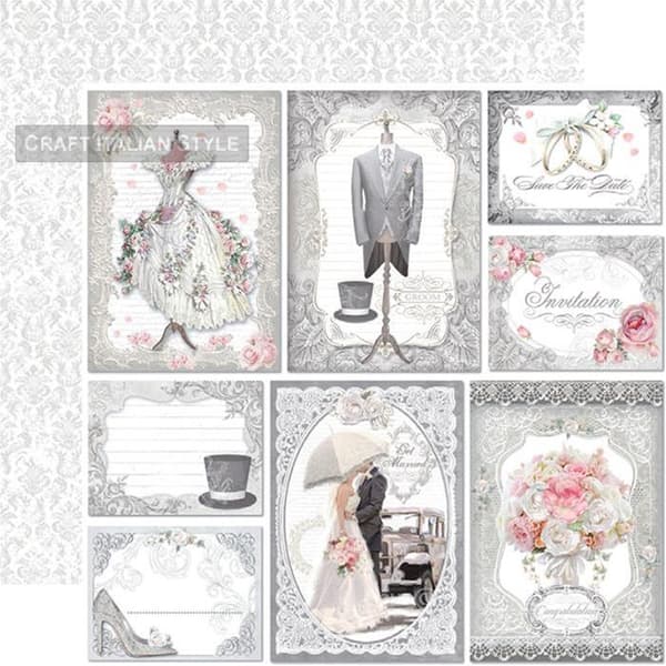Paper Pad Stamperia - Wedding - 12x12 Tum