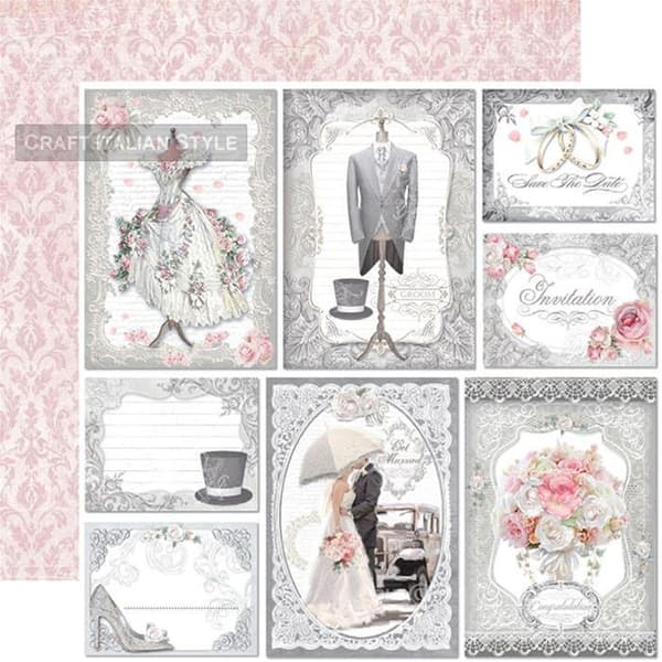 Paper Pad Stamperia - Wedding - 12x12 Tum