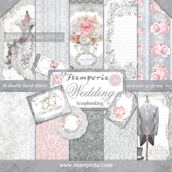 Paper Pad Stamperia - Wedding - 12x12 Tum